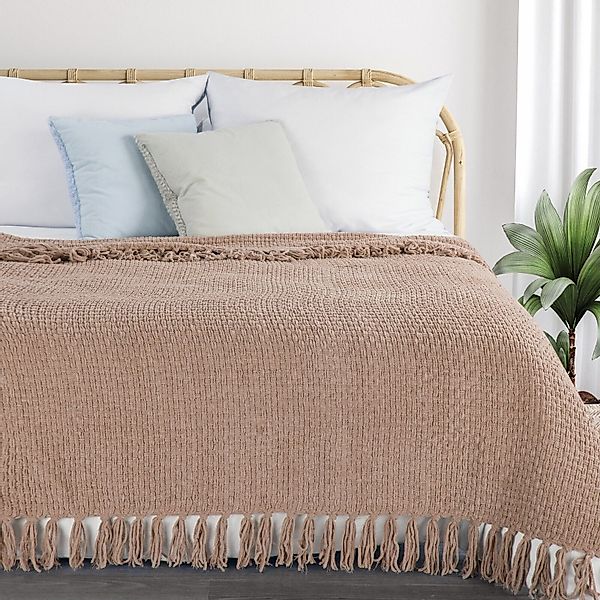 Wohndecke BOHO weiß creme beige rosa günstig online kaufen