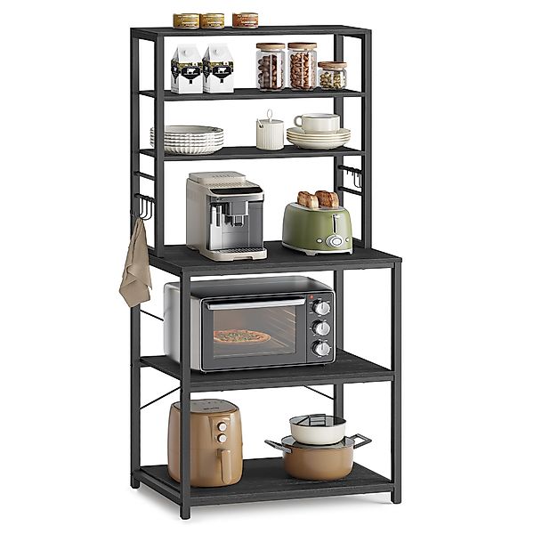 VASAGLE Standregal, Küchenregal mit 6 Haken, günstig online kaufen