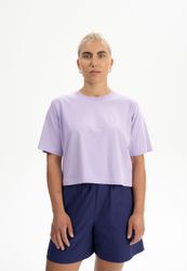 MELA Kurzarmshirt Cropped T-Shirt DESNA Rippbündchen günstig online kaufen