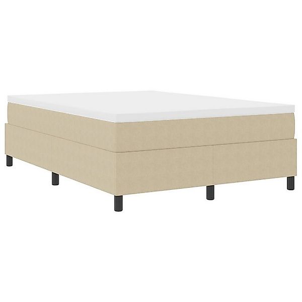 vidaXL Bett Boxspringbett Lichtgrün Grau 140x200 cm Cord-Stoff (1-tlg) günstig online kaufen