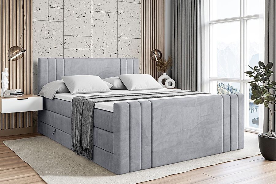 ALTDECOR Boxspringbett IDRIKO-Z KING (Multipocket-Matratze H4, günstig online kaufen