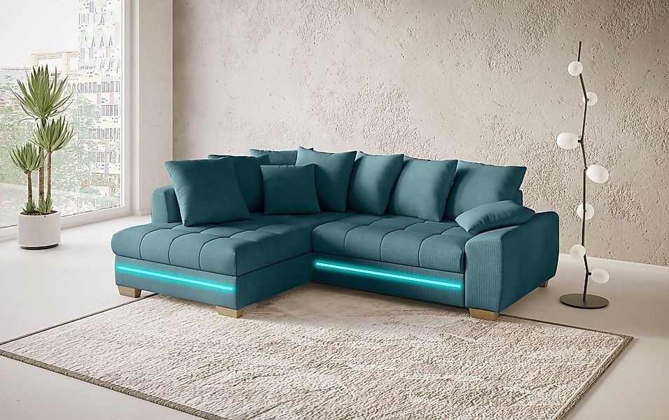 Mr. Couch Ecksofa "Nikita II, L-Form" mit RGB-LED Beleuchtung, wahlweise mi günstig online kaufen