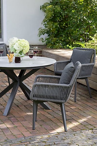 Gartenmöbelset Diningsessel Marbella mit Tisch Almeria 120 cm günstig online kaufen