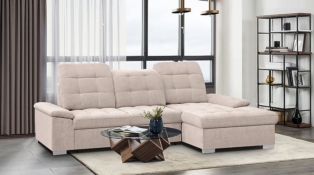 WERK2 Ecksofa "Carmen, mit Bettfunktion & Bettkasten, optional Sitztiefenve günstig online kaufen