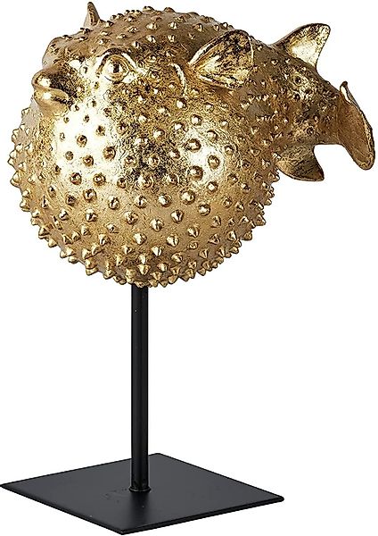 MichaelNoll Dekofigur Kugelfisch Dekofigur Polyresin Gold günstig online kaufen