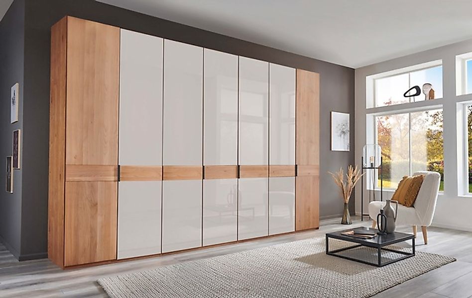 WIEMANN Kleiderschrank "Cardiff, Massivholztüren in Kombination mit Glas- o günstig online kaufen