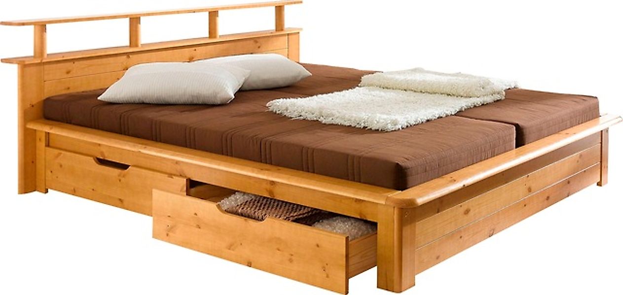 OTTO home Funktionsbett »"FINJA " Kieferbett, Futonbett, Kopfteil mit Ablag günstig online kaufen