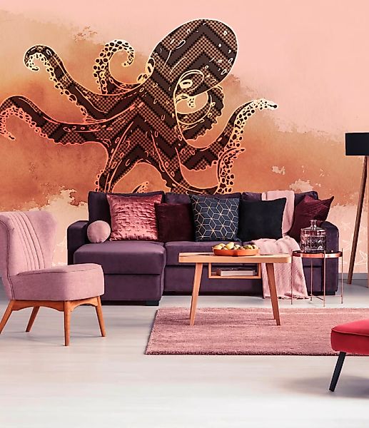 Architects Paper Fototapete »Atelier 47 Octopus Design 3«, Farbverlauf, Vli günstig online kaufen