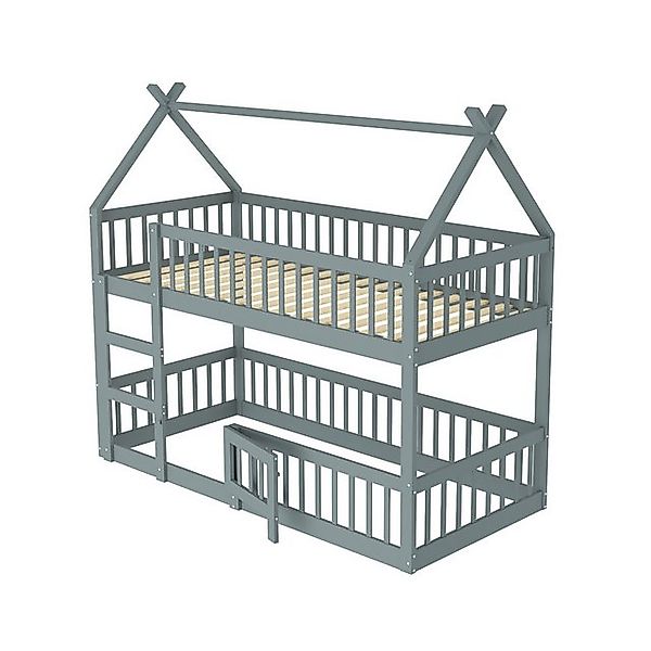 STILVORA Etagenbett 90×200 Kinderbett mit Matratze,Bettgestell mit Treppe & günstig online kaufen