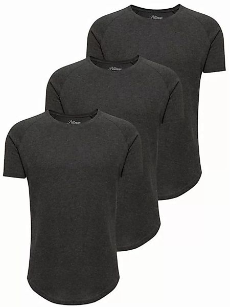 Pittman T-Shirt 3-Pack Herren T-Shirt Finn (Set, 3er-Pack) Oversize Rundhal günstig online kaufen