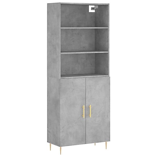vidaXL Highboard Betongrau 69,5x34x180 cm Holzwerkstoff 3189241 günstig online kaufen