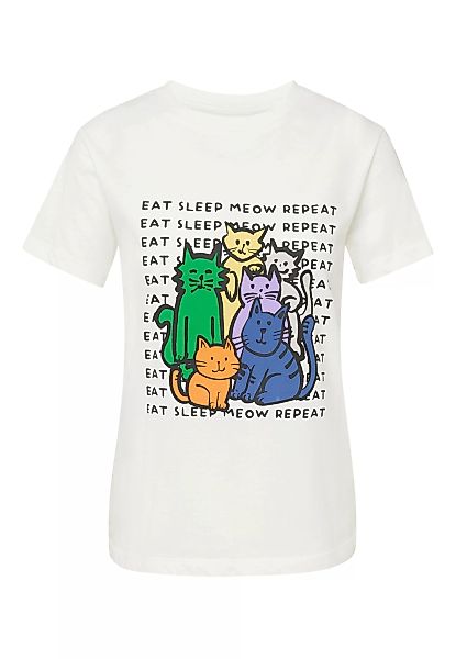 Mavi Rundhalsshirt "CAT PRINTED TEE", Katzen Print Shirt günstig online kaufen