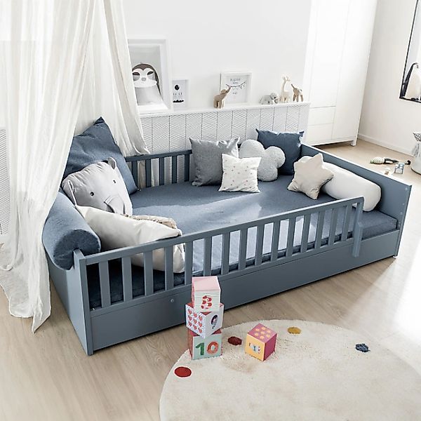 PAIDI Kinderbett  Little Flo ¦ blau ¦ Maße (cm): B: 147,6 H: 50,6 Betten > günstig online kaufen