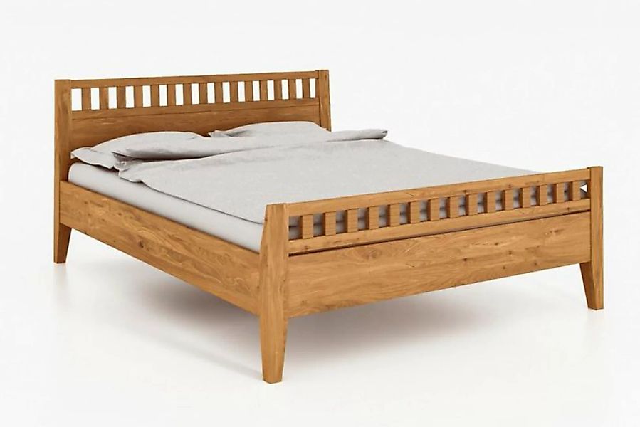 byoak Bett ODYS 180 x 200 aus Massivholz, mit Holzkopfteil, Naturgeölt günstig online kaufen