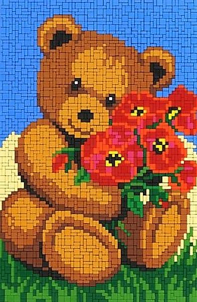 Stick it Steckpuzzle Bär mit Blumen, günstig online kaufen