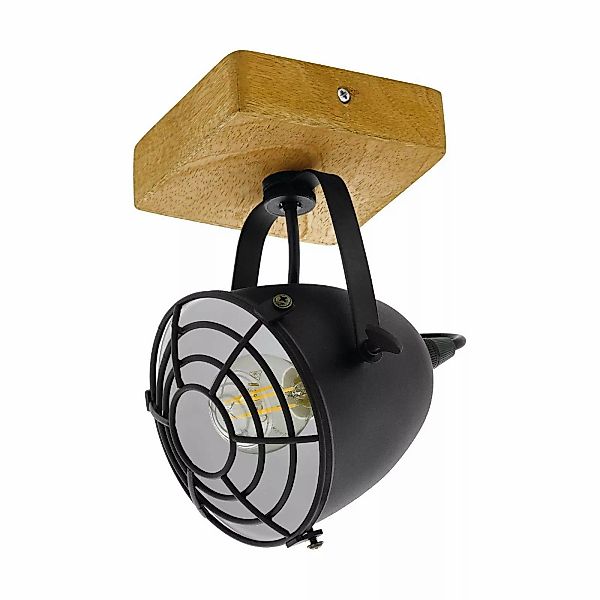 Deckenstrahler Gatebeck, holz/schwarz, Holz günstig online kaufen