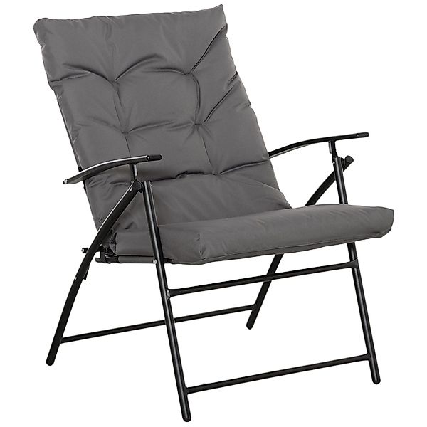 Outsunny Campingstuhl faltbarer Gartenstuhl mit Metallrahmen günstig online kaufen