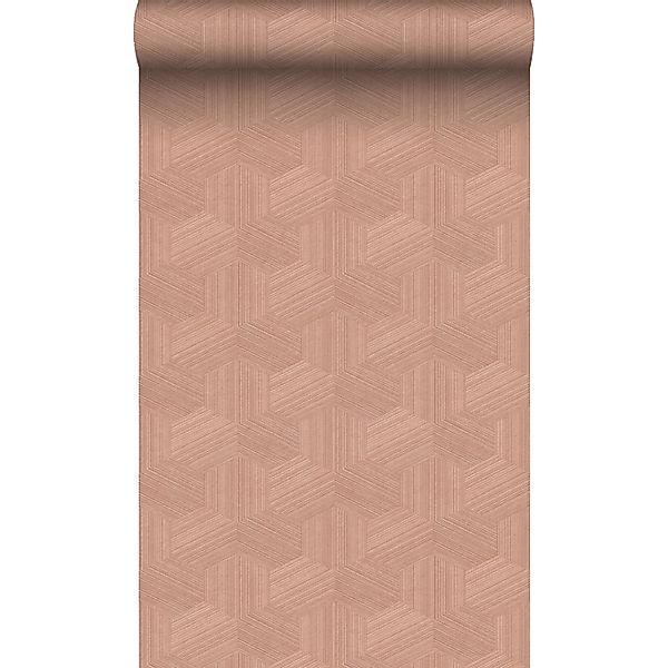 Origin Luxury Wallcoverings Tapete 3D Muster Terrakottarosa 50 X 900 Cm 347 günstig online kaufen