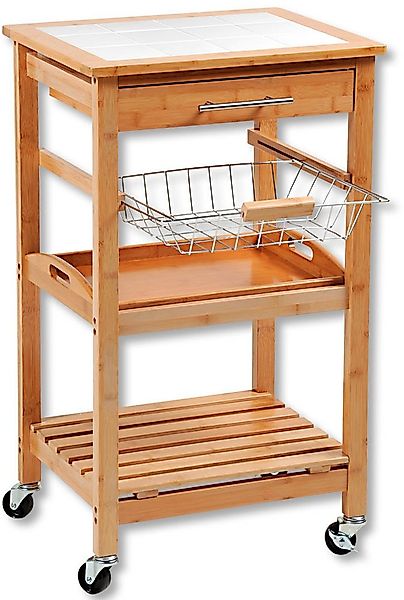 KESPER® Küchenwagen Rollwagen, Fliesen, Bambus, FSC günstig online kaufen