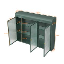 Celya Wandhängeschrank Glas-Wandregal,Hängeschrank küche, Drei Glastüren, günstig online kaufen
