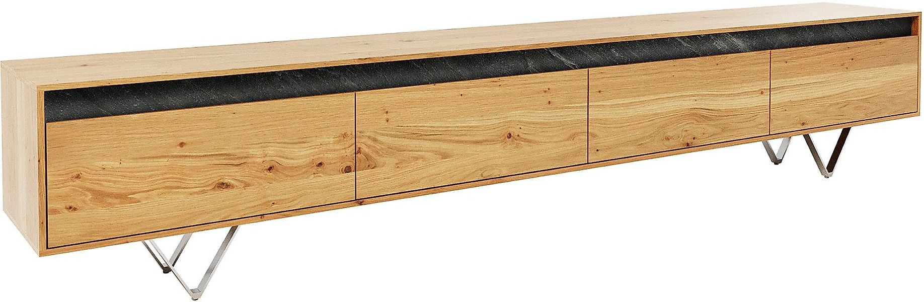 DELIFE Lowboard Stonegrace, Eiche Natur 240 günstig online kaufen