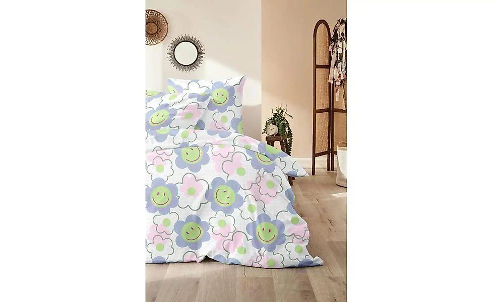 Primera Bettwäsche "Renforce-Bettwäsche Smile for me" 2 Stk. tlg. mit Smile günstig online kaufen