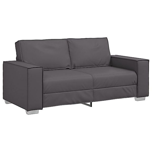 vidaXL Sofa Loveseat Sofa Grau 140 cm Kunstleder, 1 Teile günstig online kaufen