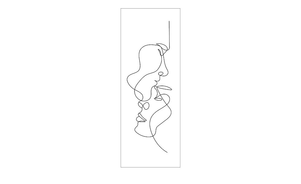 Glasbild  Face Lines III - 80 cm - 30 cm - Sconto günstig online kaufen