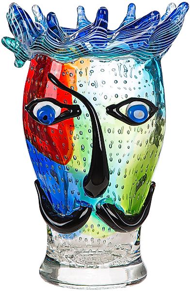 GILDE Tischvase "Gesichtsvase Donald grün; rot H. 29 cm" günstig online kaufen