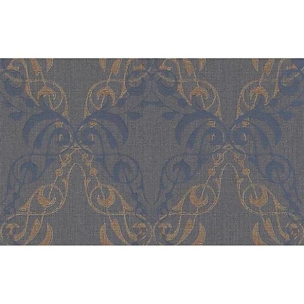 Erismann Vliestapete Domicile, Barock, Nachtblau, Gold, günstig online kaufen