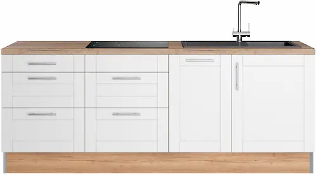 KOCHSTATION Küche »KS-Ahus«, Breite 225 cm, wahlw. Mit E-Geräten, Soft Clos günstig online kaufen