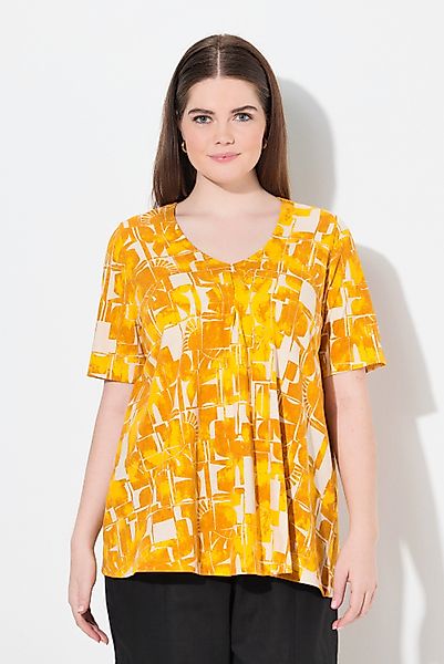 Ulla Popken T-Shirt T-Shirt Sonnen V-Ausschnitt günstig online kaufen