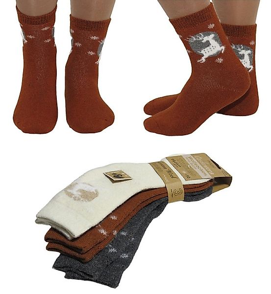 Antonio Thermosocken 3 Paar Wollsocken Socken Damen Thermo Strümpfe Hirsch günstig online kaufen