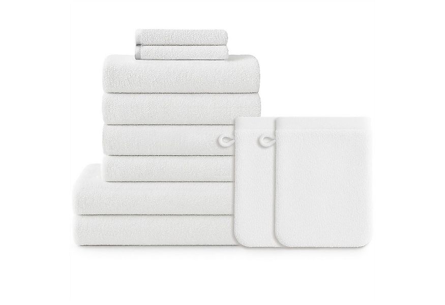 Blumtal Handtuch Set Blumtal 10 Teilig - Handtücher Set 100% Baumwolle, wei günstig online kaufen