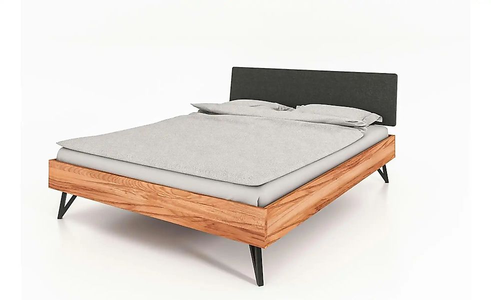 Massivholzbett mit gepolstertem Kopfteil Karl ¦ holzfarben ¦ Maße (cm): B: günstig online kaufen