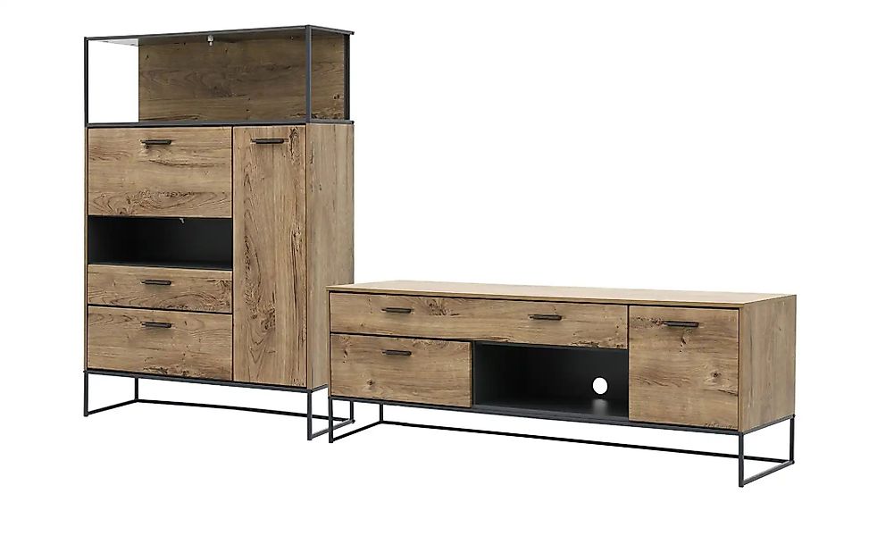 uno Wohnkombination  New York ¦ holzfarben ¦ Maße (cm): B: 289 H: 151 T: 48 günstig online kaufen