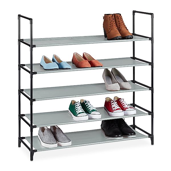 relaxdays Schuhregal Stecksystem XL, Grau günstig online kaufen