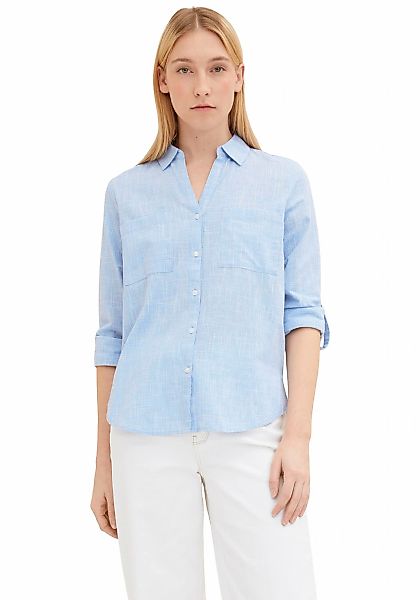 TOM TAILOR Langarmbluse "Regular" mit Brusttaschen günstig online kaufen