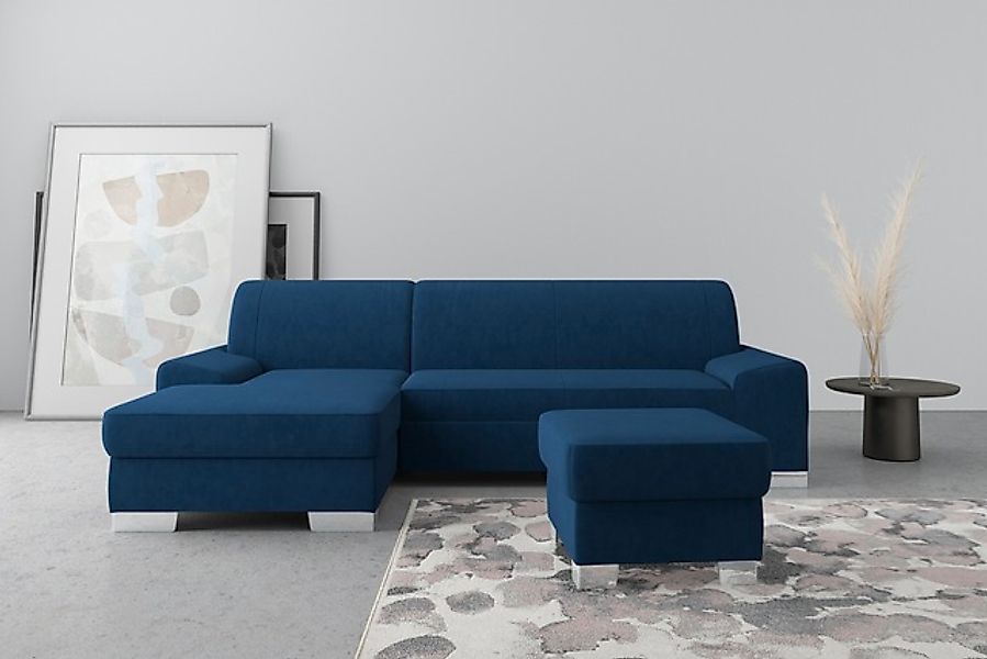 DOMO collection Ecksofa »Anzio L-Form, whlw. Bettfunktion, Federkern, hochw günstig online kaufen
