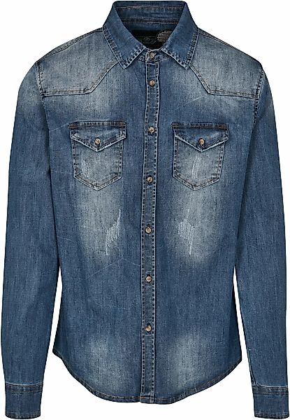 Brandit Langarmhemd "Brandit Herren Riley Denim Shirt", 1 Stk. günstig online kaufen