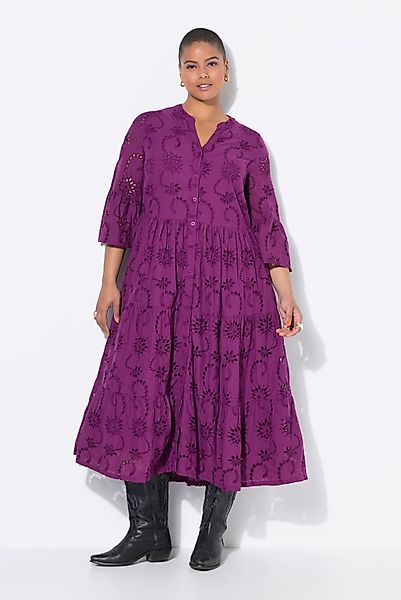 Studio Untold Maxikleid Maxikleid Lochstickerei Volants günstig online kaufen