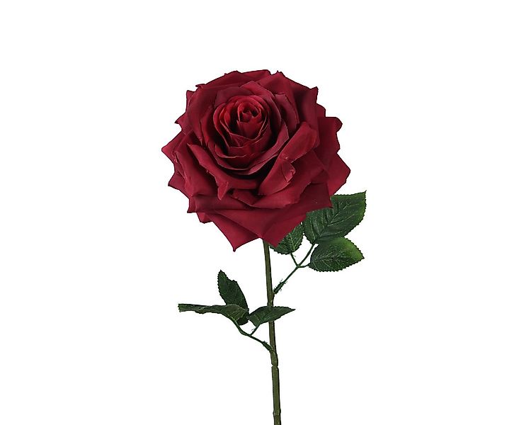 Kunstblume, Kaemingk, Künstliche Rose mit Stiel 15x53cm Bordeaux günstig online kaufen