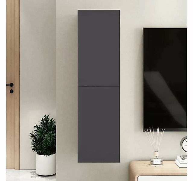furnicato TV-Schrank Grau 30,5x30x110 cm Holzwerkstoff günstig online kaufen