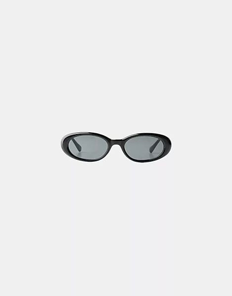 Bershka Ovale Sonnenbrille Mit Kunststoffgestell Damen Schwarz günstig online kaufen