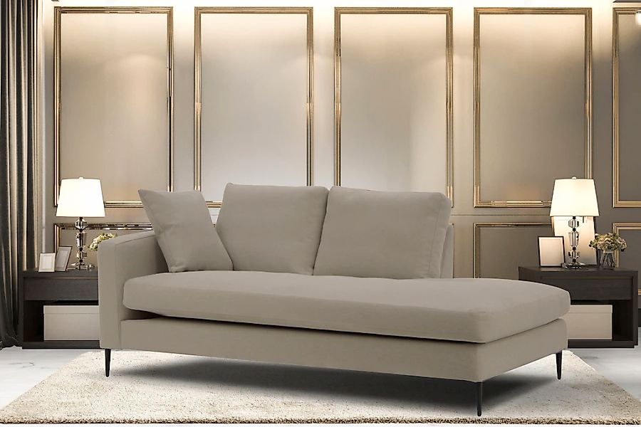 Home affaire Recamiere "Cozy Chaiselongue, Maße B/T/H: 195/97/80 cm" mit lo günstig online kaufen