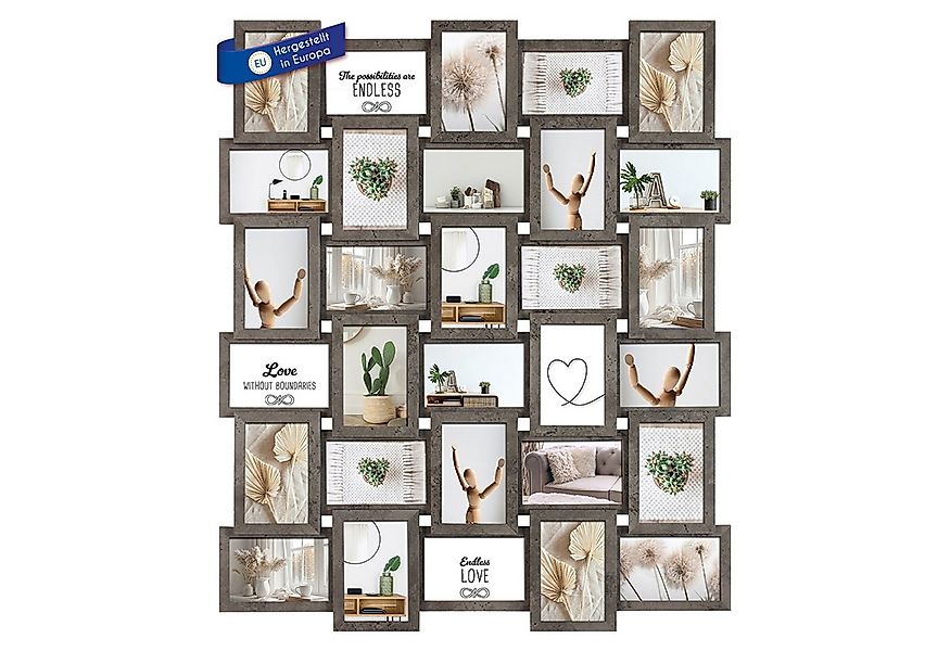 Wackadoo Living Bilderrahmen Collage Holzbilderrahmen Galerie mit Glas und günstig online kaufen
