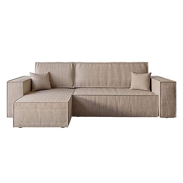 yourhouse24 Ecksofa Gepolstertes CARLOS Kord L-Form günstig online kaufen