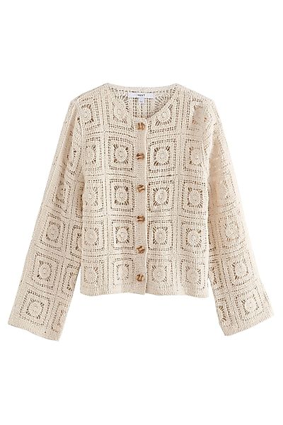 Next Strickjacke Elegante Häkeljacke zum Knöpfen günstig online kaufen
