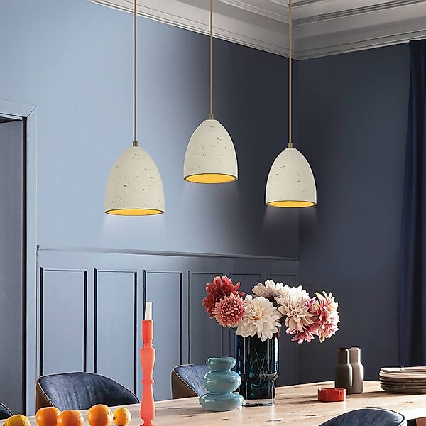 SCHÖNER WOHNEN Hängelampe Traventa, 3-flammig, beige, E27 günstig online kaufen