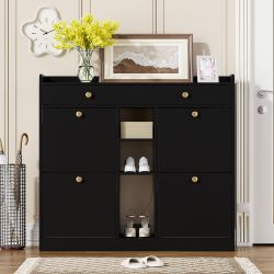 Merax Schuhschrank mit 4 Klapptüren, 2 günstig online kaufen